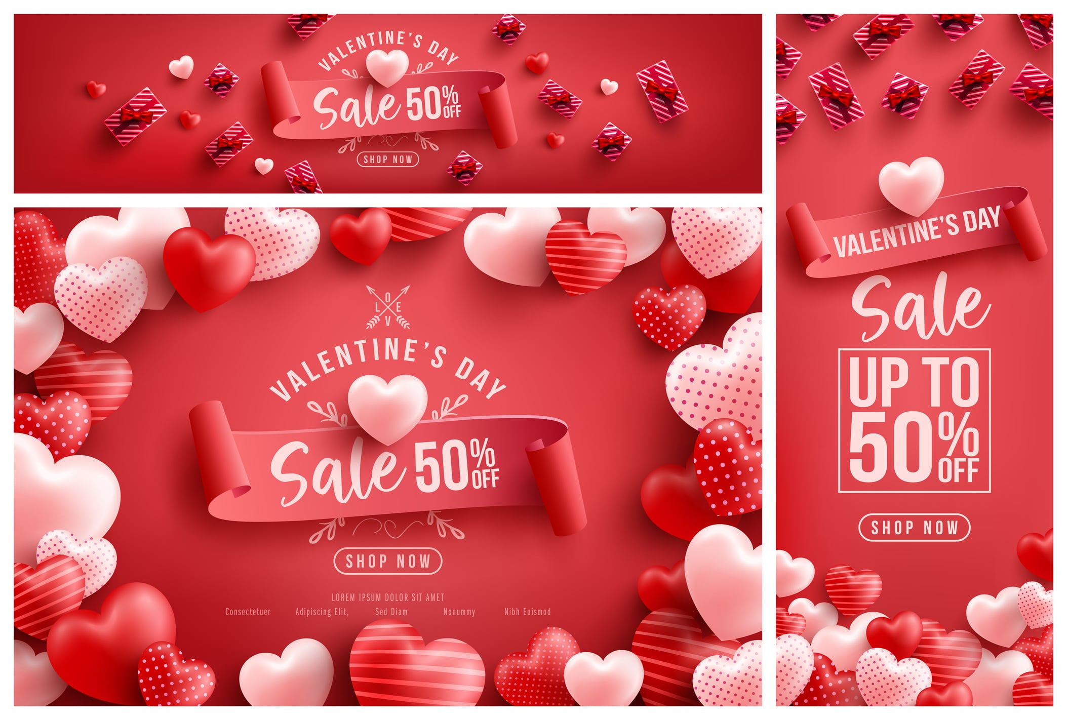 valentines day inspired posters for retailer