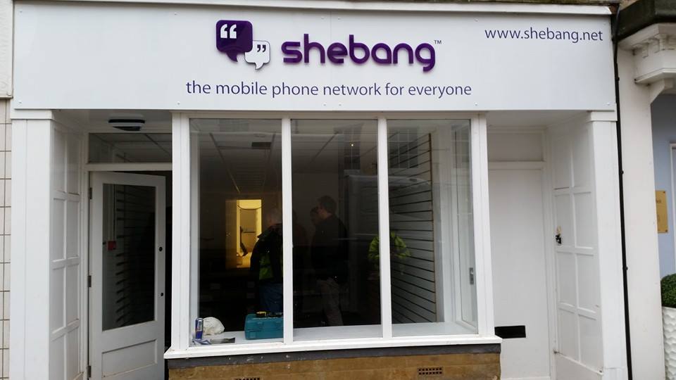 Shop signs in Northamptonshire on retail business exterior